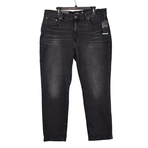 Lauren Ralph Lauren Denim - Lauren Ralph Lauren Jeans Womens Size 16 Black High Rise Skinny Ankle Stretch 32